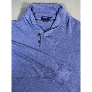 Polo Ralph Lauren Estate Rib Infantry Shawl Collar Men's Size 3XLT Blue As Seen